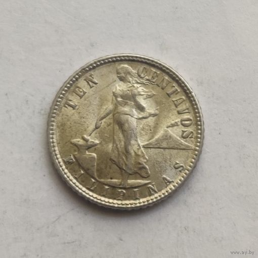 Филиппины 10 сентаво 1945 г.  Серебро 0.750