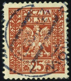 Герб Польши 1928 год 1 марка