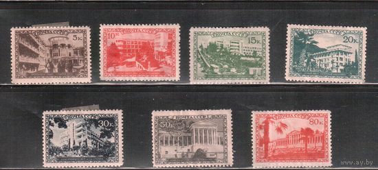 СССР-1939, (Заг.613-620)  *  (без клея), Курорты СССР