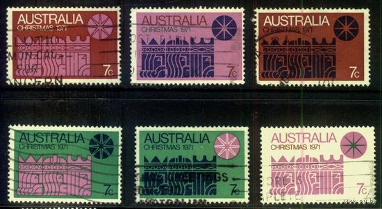 Австралия - 1971 [Mi. 479-485] Гашеная неполная (AU12)