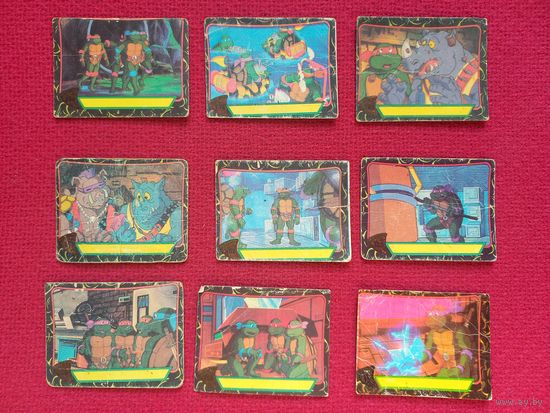 Карточки Ustun. Черепашки Ниндзя. Turtles. 9 карточек. Цена за лот!