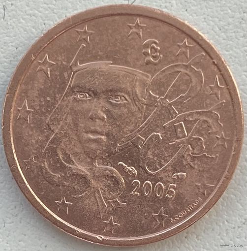 Франция 2 евроцента 2005 г.