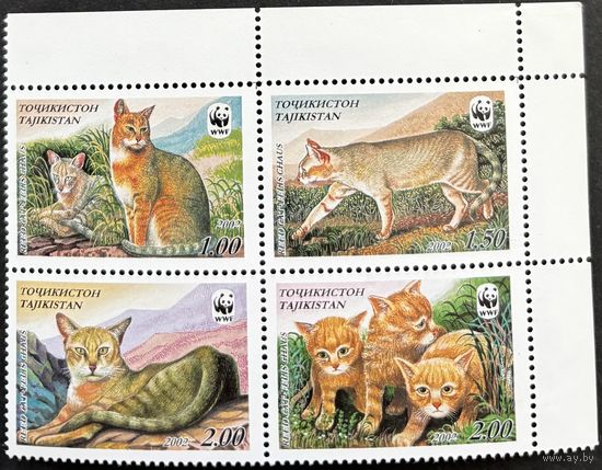 Таджикистан 2002  .Фауна. Камышовый кот. WWF.