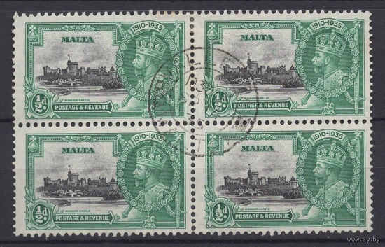 1935 Мальта Юбилей коронации Георг V, Замок Виндзор кварт 4 марки