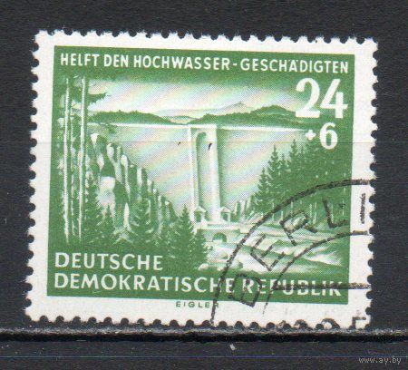 Плотина  ГДР 1954 год серия из 1 марки