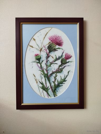 Вышитая картина "Чертополох"