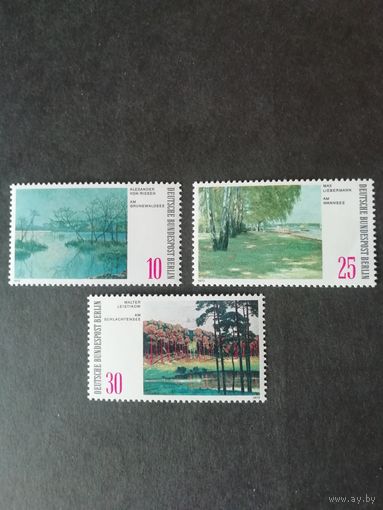 Западный Берлин. 1972 Серия из 3 марок "Живопись. Ландшафты" (чистые**) Mi.423-425 каталог 2.20 евро