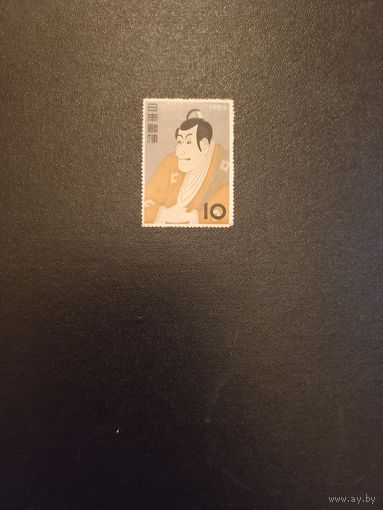 Портрет актера театра Кабуки. Япония. 1956