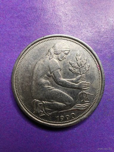 Германия ФРГ 50 пфеннигов 1990 F