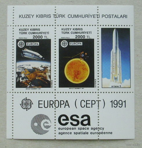 Турция. Космос. ( Блок ) 1991 года. *120.