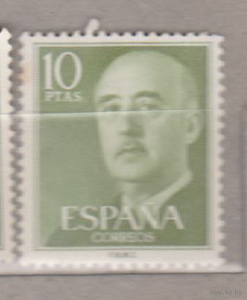 Испания 1955 год Генерал Франко  Известные люди Личности лот  13 ЧИСТАЯ