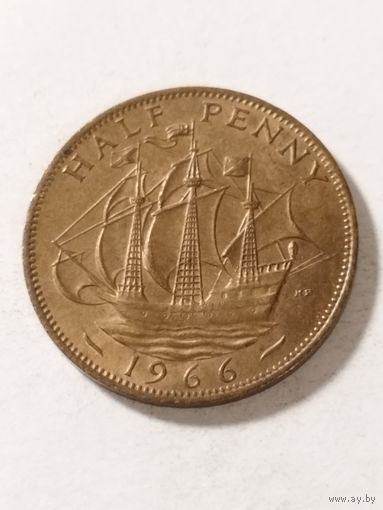 Великобритания 1/2 пенни 1966