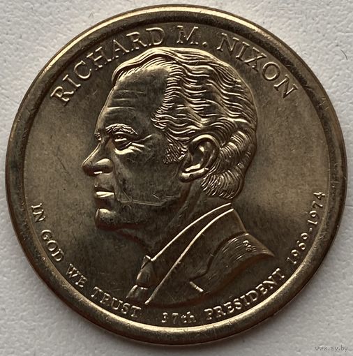 США 1 доллар 2016 г. 37-й Президент США Ричард Никсон (1969–1974)