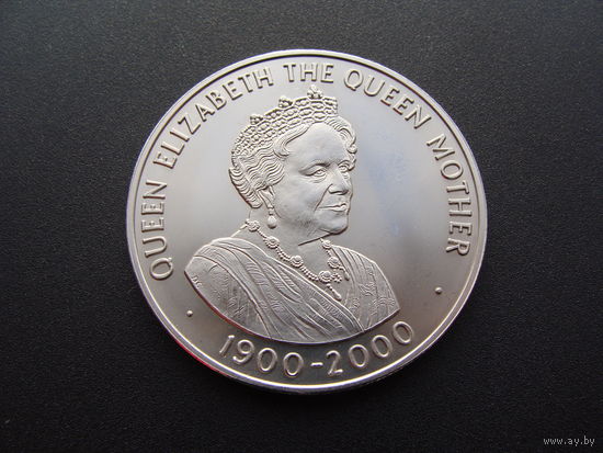Остров Святой Елены и Вознесения. 50 пенсов 2000 год  KM#22  "100 - летие королевы-матери"