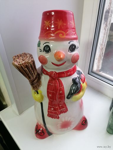 Снеговик, большой, фарфоровый