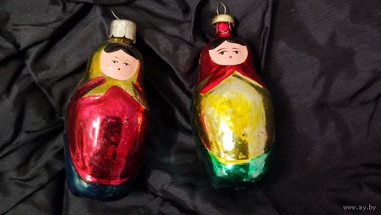 Ёлочная игрушка Матрешка.Лот из двух штук