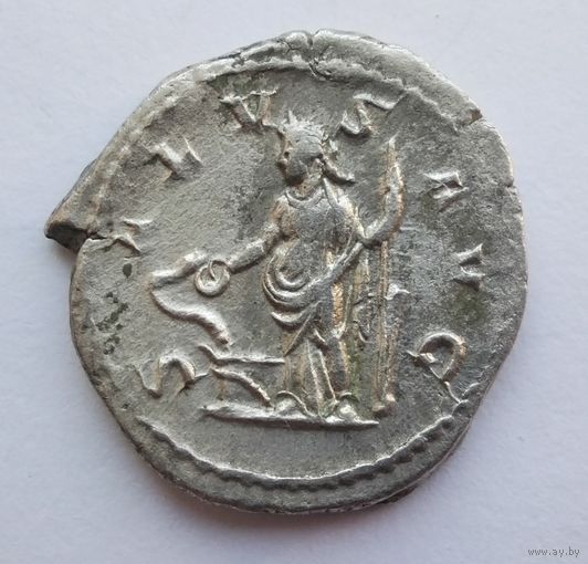 Филипп I Араб (244-249 гг.) Салюс. Антониниан. Двойной денарий. Серебро. /8