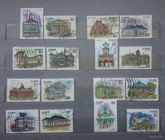 Марки. Япония. Архитектура.1982-1984гг.