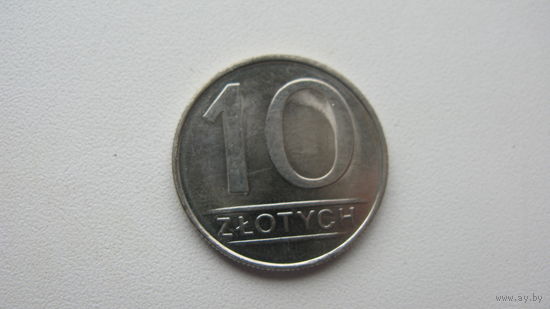 Польша 10 злотых 1988 г   ( состояние отличное )