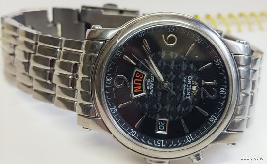 Довольно редкие часы "Orient Titanium" корпус и браслет Титан, Автоподзавод,За вашу цену!