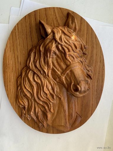 Панно деревянное Лошадь, Конь