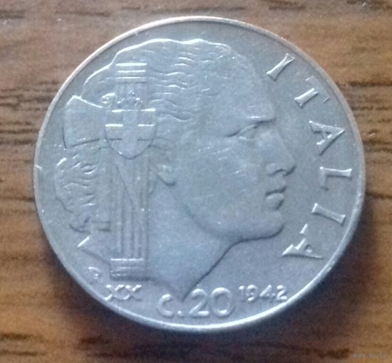 20 чентезимо, Италия 1942 г.