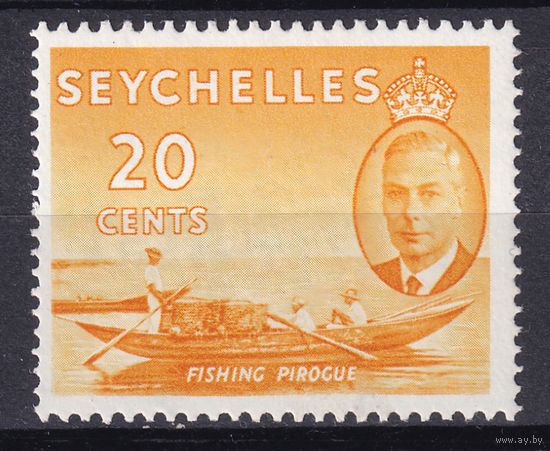 98.BrKSe. Великобритания. Колонии. Сейшельские острова. Георг VI. Местные мотивы. 20C. 1952 г. Mi.#159.*