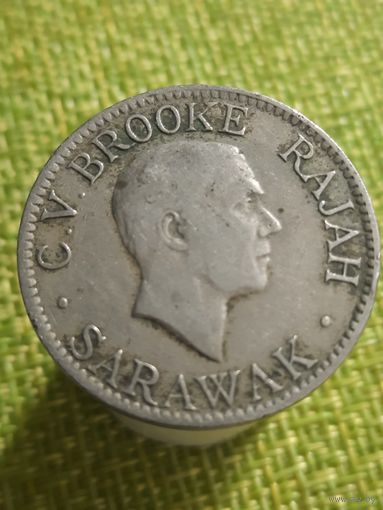 Саравак 10 центов 1927 г H ( Белый Раджа Чарльз Вайнер Брук Бирмингем )