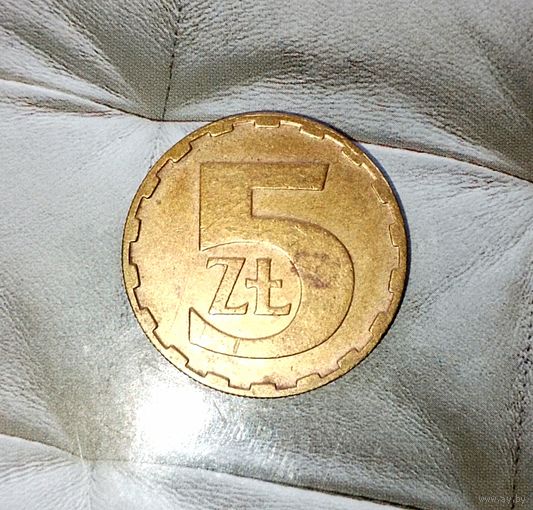 5 злотых 1986 года Польша. Народная Республика. Красивая родная патина!