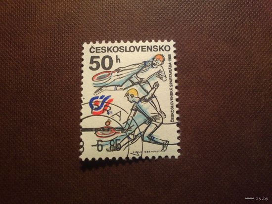 Чехословакия 1985 г.Чехословацкая спартакиада 1985.Тенис./49а/