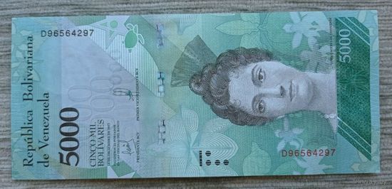 Werty71 Венесуэла 5000 боливаров 2017 UNC банкнота