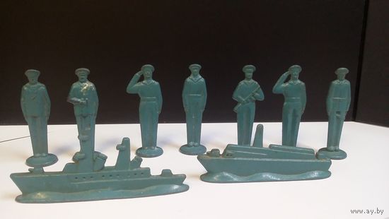 Оловянные солдатики. Моряки. Корабли. СССР.