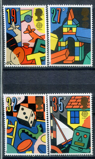 Великобритания - 1989г. - Европа, детские игры - 4 марки - полная серия, MNH [Mi 1202-1205]. #3-GB-Z-1-21