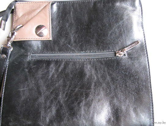 Компактная кожаная сумка Mattioli через плечо, мягкая конструкция