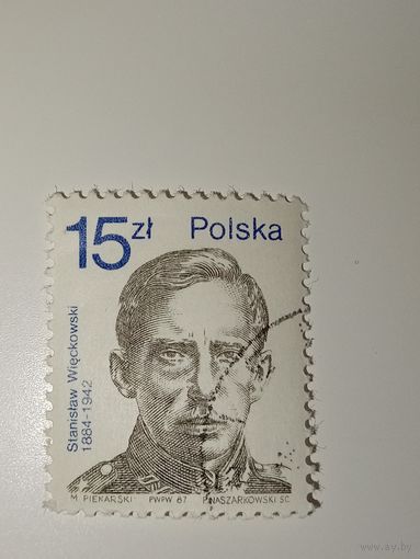 Польша 1987 Известные люди - Станислав Венцковский , польский военный деятель.