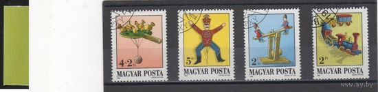 ВВ188 ВЕНГРИЯ 1988 Ми 3978A-3981A Антикварные детские игрушки 1988-08-12 гашеные