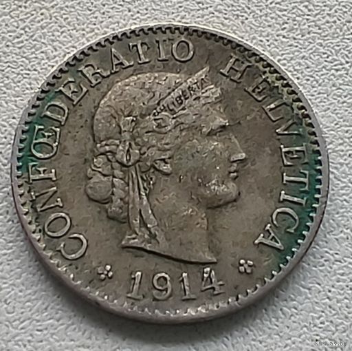 Швейцария 5 раппенов, 1914.  3-5-47