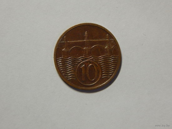 Чехословакия 10 геллеров 1937г