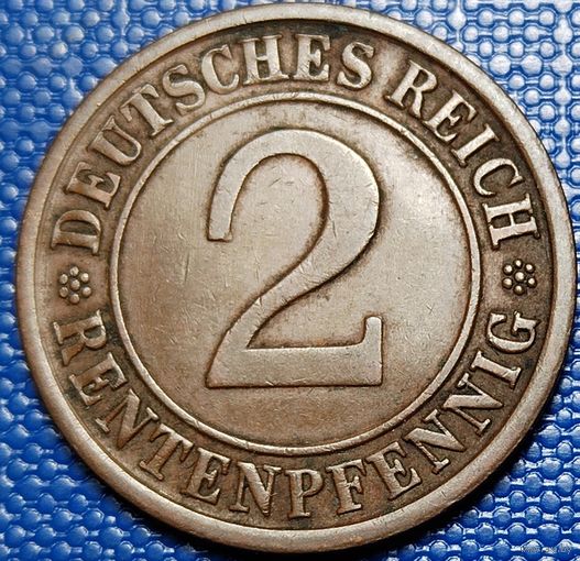 Германия 2 рейспфеннига 1924 г. J