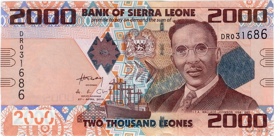 Сьерра-Леоне, 2000 леоне, 2010 г., UNC