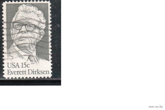 США-1981, (Мих.1455) , гаш. , Личности, Политик(одиночка)