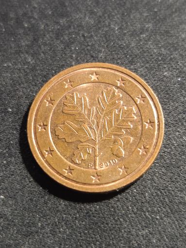 Германия 2 евроцента 2010 F