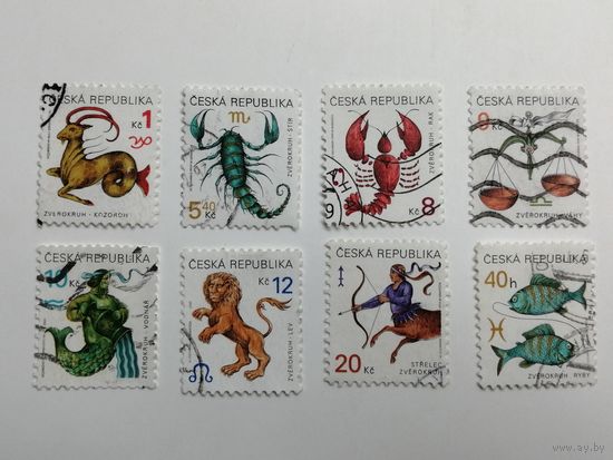 Чехия 1998 - 2001. Знаки зодиака.
