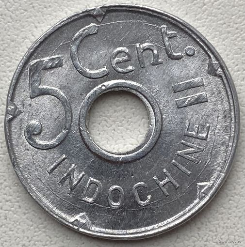 Французский Индокитай 5 сантимов 1943 г.