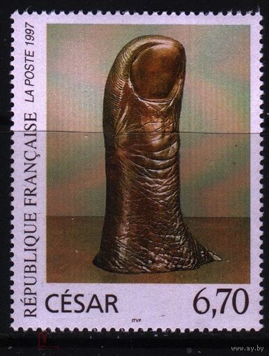 1997 Франция Живопись изобразительное искусство Большой палец от Сезара Mi-3232 1х-марка **