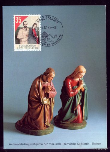 Картмаксимум 1988 год Лихтенштейн  Мария и Йосиф 964