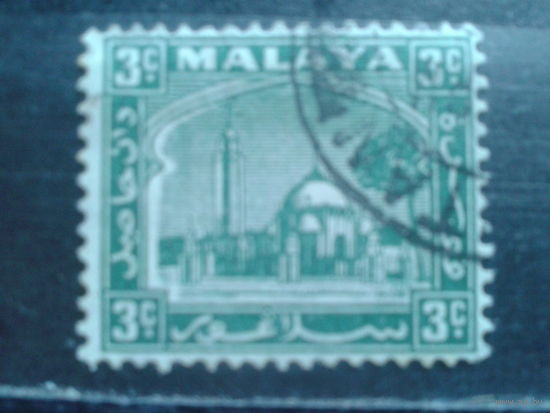 Селангор, колония Англии, 1941. Стандарт. Мечеть. Mi-5,00 евро гаш.