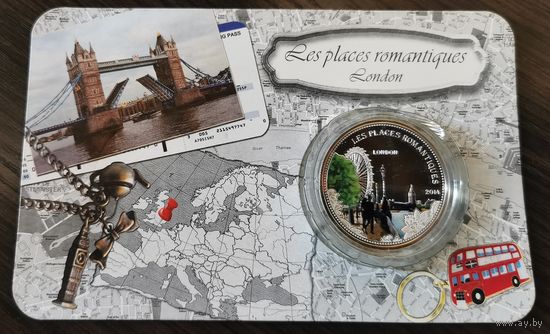 1000 Франков 2014 г. Романтические места. Лондон