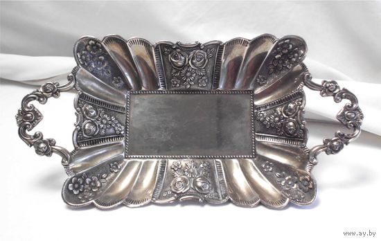 Визитница Поднос для визиток 30 х 15 см Серебрение