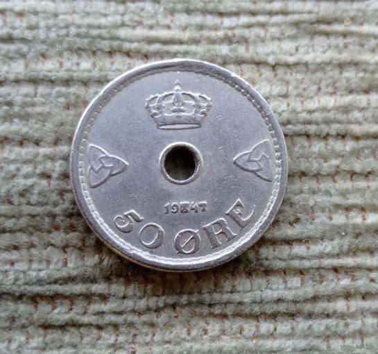 Werty71 Норвегия 50 эре 1947